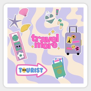 Travel more girly design Sticker